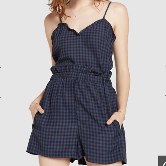 Tibi Viscose Gingham Paperbag Ruffle Cami - Picture 9 of 9